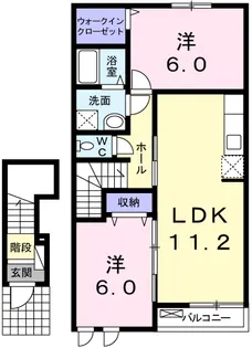 アニメートⅡ【2階】の間取り