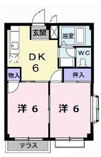 北本ハイツ【1階】の間取り