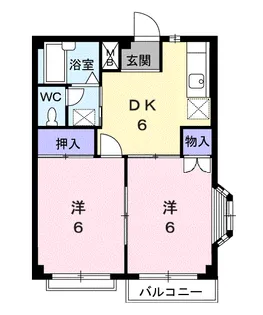 ワールドハイツ満永Ⅱ【2階】の間取り