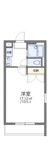 レオパレスクレール公園前【208号室】の間取り