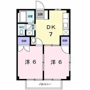 グリーンハイツ前田Ⅰ【2階】の間取り