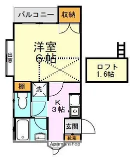 ラムズ8201【2階】の間取り