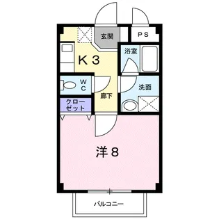 パークハイム大丸E【1階】の間取り