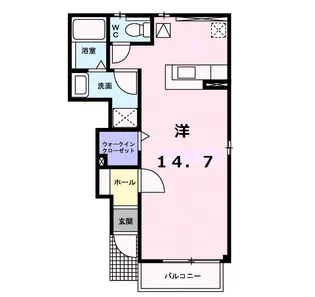 エクセラン近見【1階】の間取り