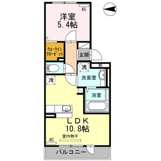 ルミエール長嶺【3階】の間取り