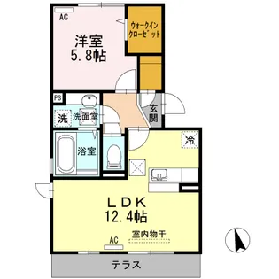 プレミール水前寺【1階】の間取り