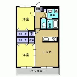 グランディールさくら【403号室】の間取り