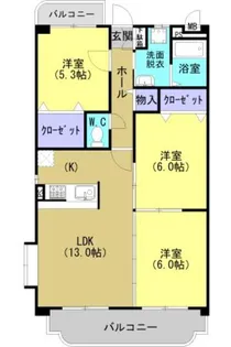 ベネッセ米野【305号室】の間取り