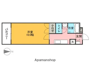 サンデンハイツ近見【6階】の間取り