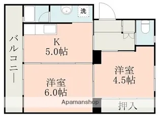 ファーストプレイス合志2号棟【2階】の間取り