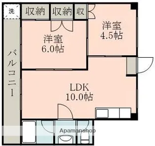 第5ノブハウス【4階】の間取り