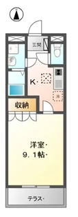 1Kの間取り画像