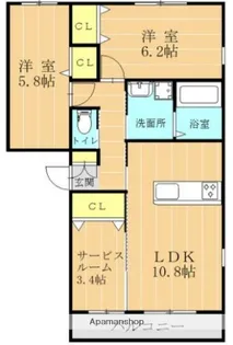 ロイヤルパレス【1階】の間取り
