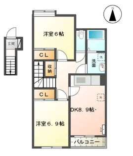 FELICIA壱番館【2階】の間取り