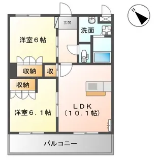 GENTLY麻生田【1階】の間取り
