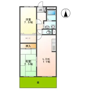 ハウスローリエ【1階】の間取り
