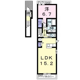 リバーサイド辺田見【2階】の間取り