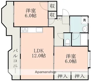 小嶺ハイツB棟【1階】の間取り