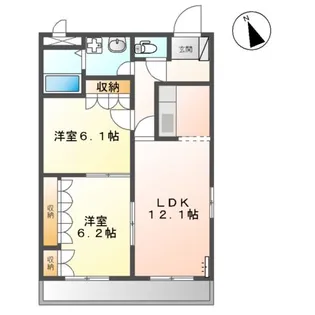 BIENVIVRE楡木【1階】の間取り