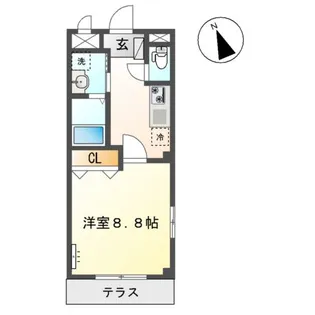 益城町広崎 アパート【101号室】の間取り