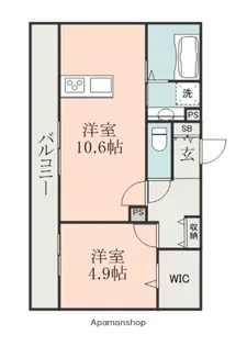 JK長嶺東【1階】の間取り