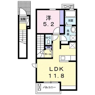 フィウメ ミヤ 19【2階】の間取り