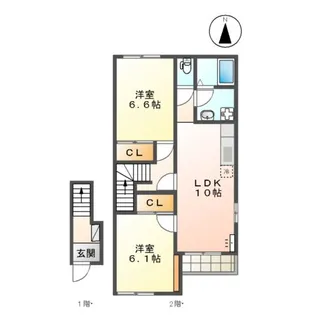 コンフォルト・パレスA棟【2階】の間取り
