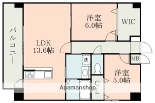 ラ・シック熊本駅前Ⅱ【7階】の間取り