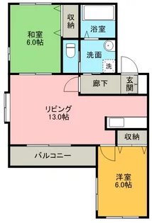 シャトー光の森C【201号室】の間取り