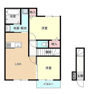 ルネッサンス【201号室号室】の間取り
