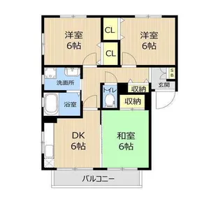 サンライズ辻の台【1階】の間取り