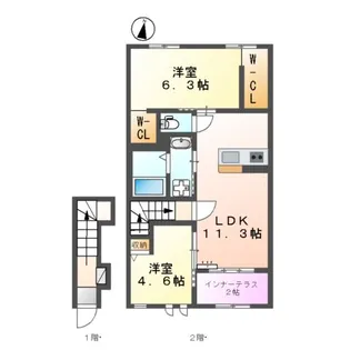 センチュリーハイツⅡ【202号室】の間取り