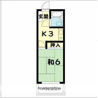 スカイハイツ上鶴【3階】の間取り
