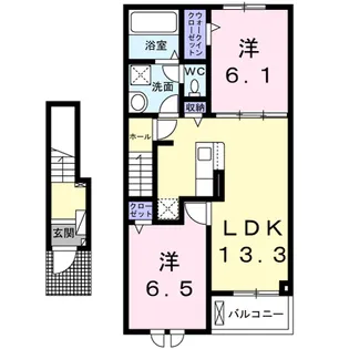 エステリーゼ【2階】の間取り