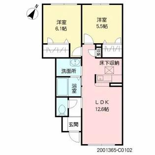 熊本県熊本市東区長嶺東6丁目【アパート】の間取り