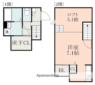 ADC健軍グランドゥール【2階】の間取り