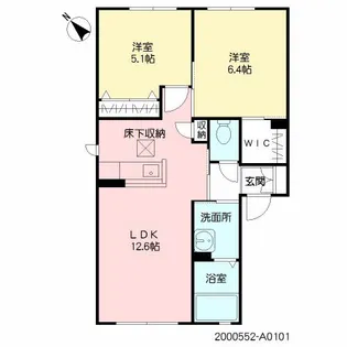 ドエルコート【1階】の間取り