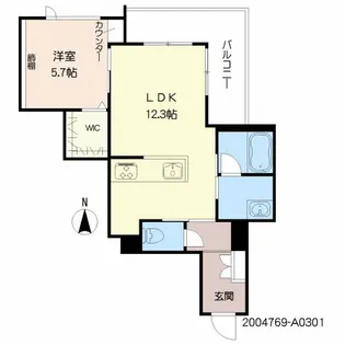 シャーメゾンARISTIO【3階】の間取り