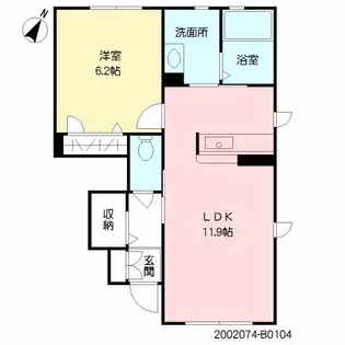 MビレッジⅡ B棟【1階】の間取り