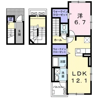 ソレイユ ルヴァン【3階】の間取り