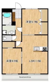 クロノス52鶴羽田【1階】の間取り