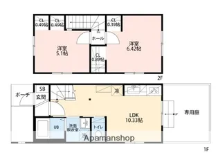 熊本県熊本市南区田井島3丁目【アパート】の間取り
