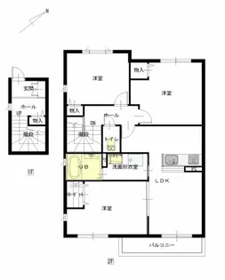 ヴィアソーレ 参番館【2階】の間取り