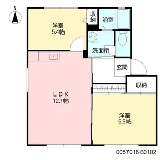 Nコーポ B棟【1階】の間取り