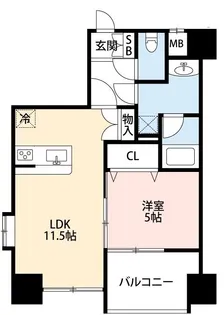 熊本県熊本市中央区新町3丁目【マンション】の間取り