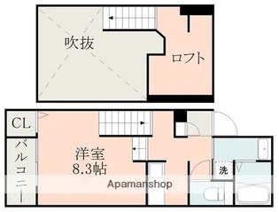 CERISIER島崎【1階】の間取り