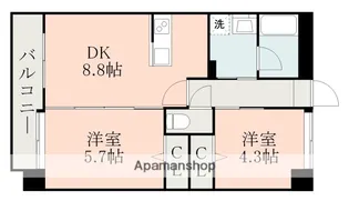 サウスガーデン清水東【9階】の間取り