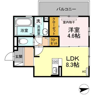 ネクサス黒髪桜坂【2階】の間取り