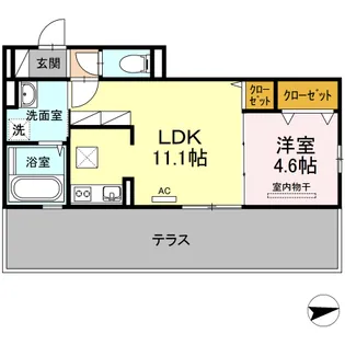 ネクサス黒髪桜坂【1階】の間取り