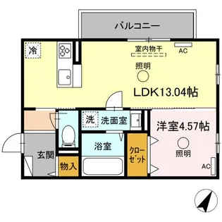 サン ベルナール【3階】の間取り